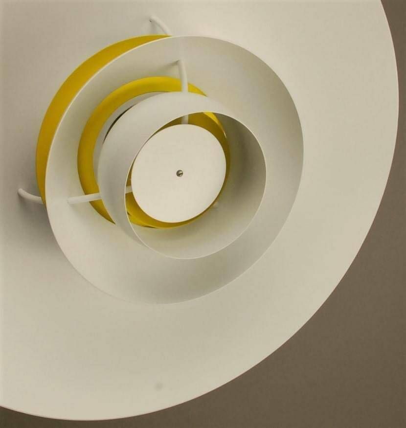 Ph5 Louis Poulsen Pendant Light | Yellow/White | Original Restored Louis Poulsen Vintage Pendant Lamp From Denmark photo furniture