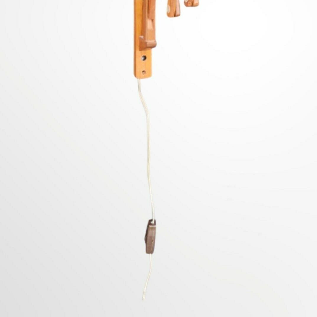 Large Midcentury Teak Wood Scissor Lamp | Made In Denmark | Solid Teak Wood Vintage Wall Lamp | Scandinavian Mid Century Modern Lighting 50s photo 478.0