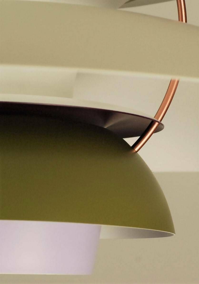 Custom Louis Poulsen Ph5 Pendant | Vintage 1970's 'Purple/White' | Design By Poul Henningsen photo Lighting