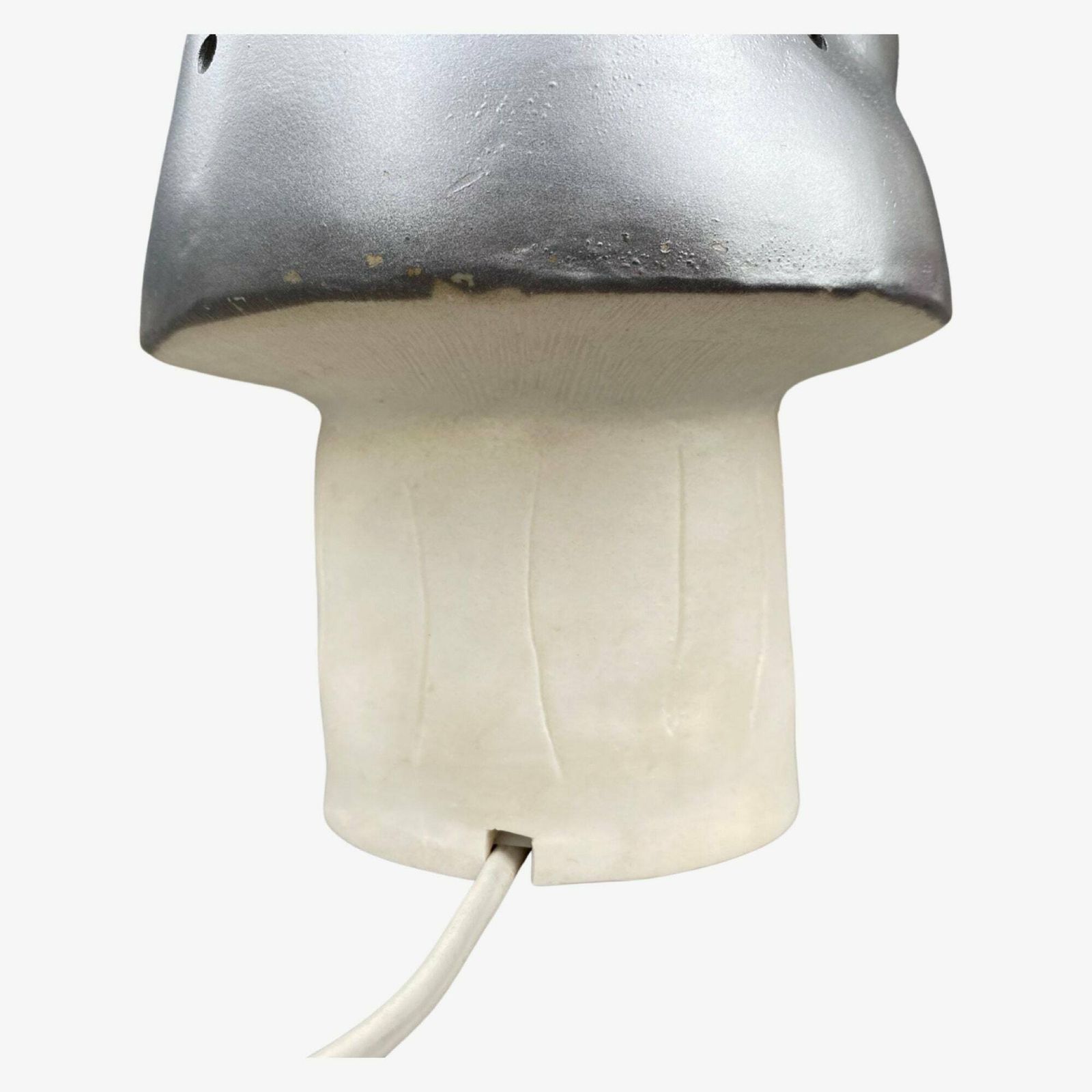 Silver Mushroom Lamp Vintage | Mid Century Mushroom Night Light | Heico Mushroom Lamp | Mushroom Pilzlampe Werbung | Mushroom Table Lamp photo for sale