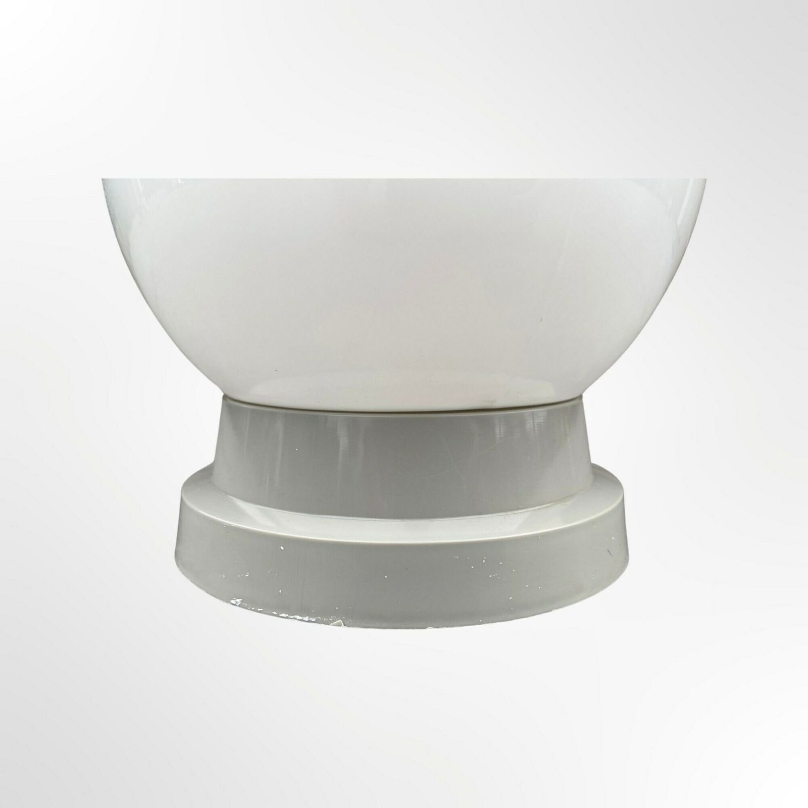 Vintage Milk Glass Globe Lamp   Mid Century Globe Table / Pendant Light Made In The 1970s photo vinterior