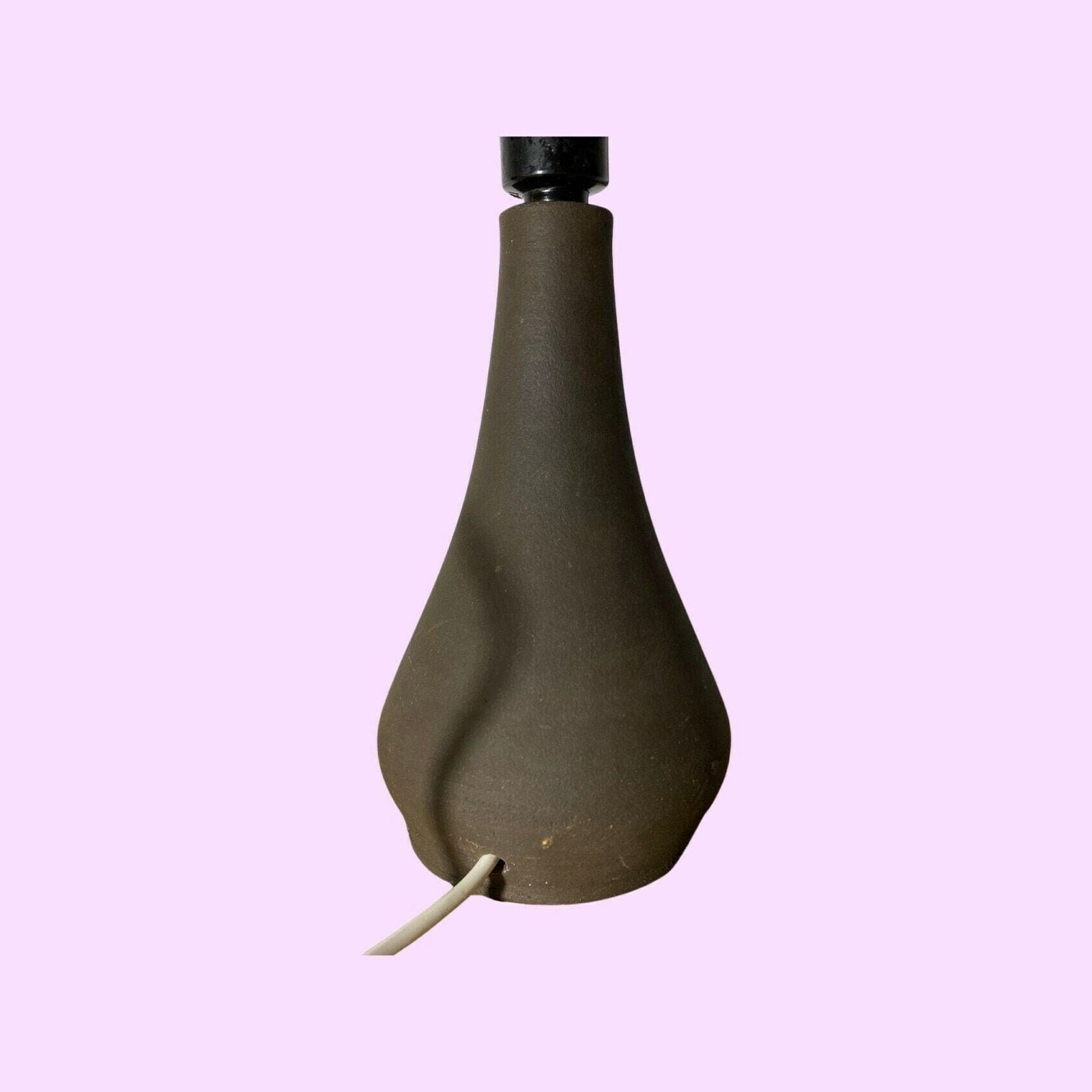 Handmade Vintage Ceramic Table Lamp   Handmade By Margot In Denmark, Mid Century Ceramic Pottery Desk Lamp   Scandinavian Ceramic Lighting photo vinterior
