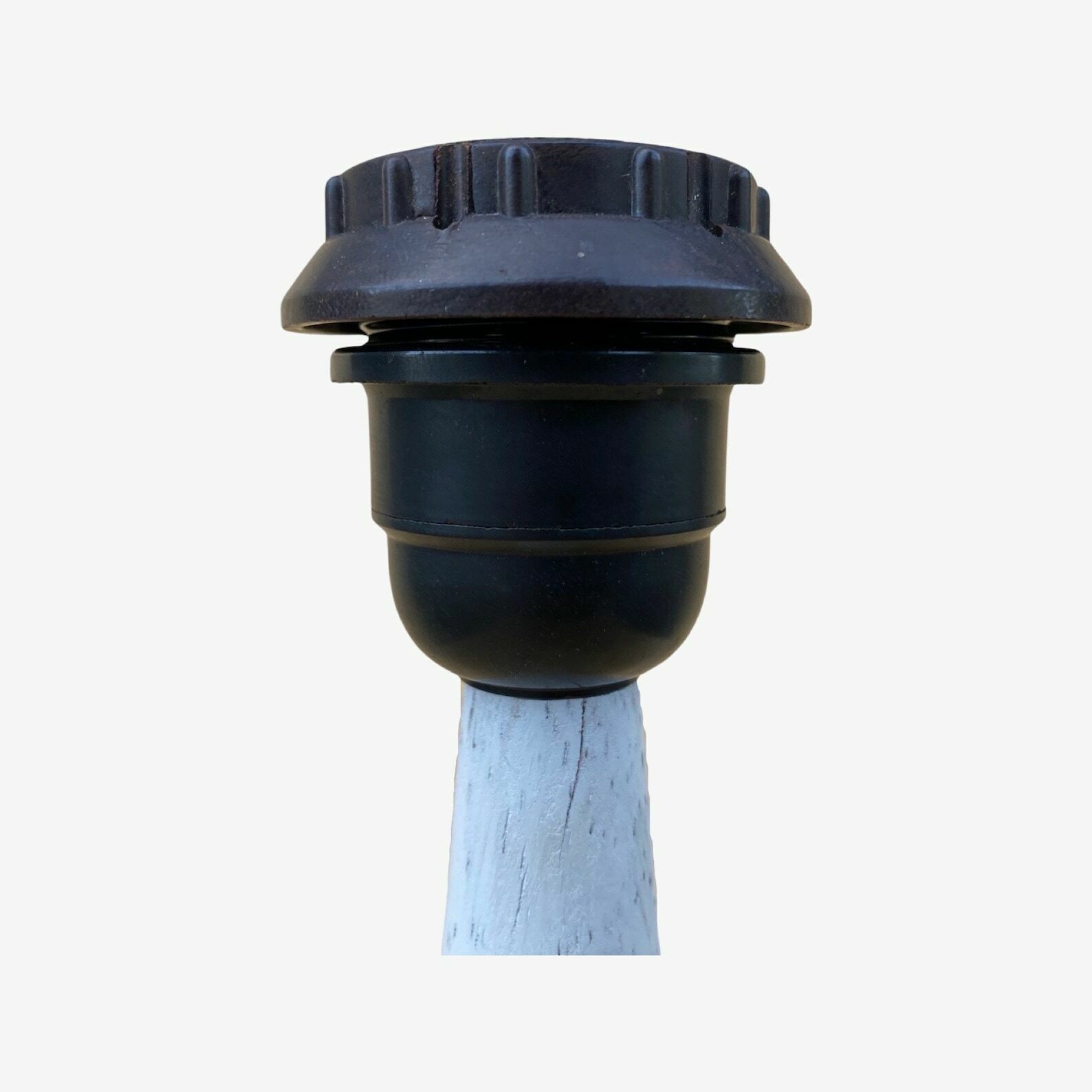White Wood Retro Table Lamp | Wooden Desk Lamp / Night Light From The Netherlands 1960s, 1970s | Mid Century Modern Wooden Base + Free Shade photo Lighting