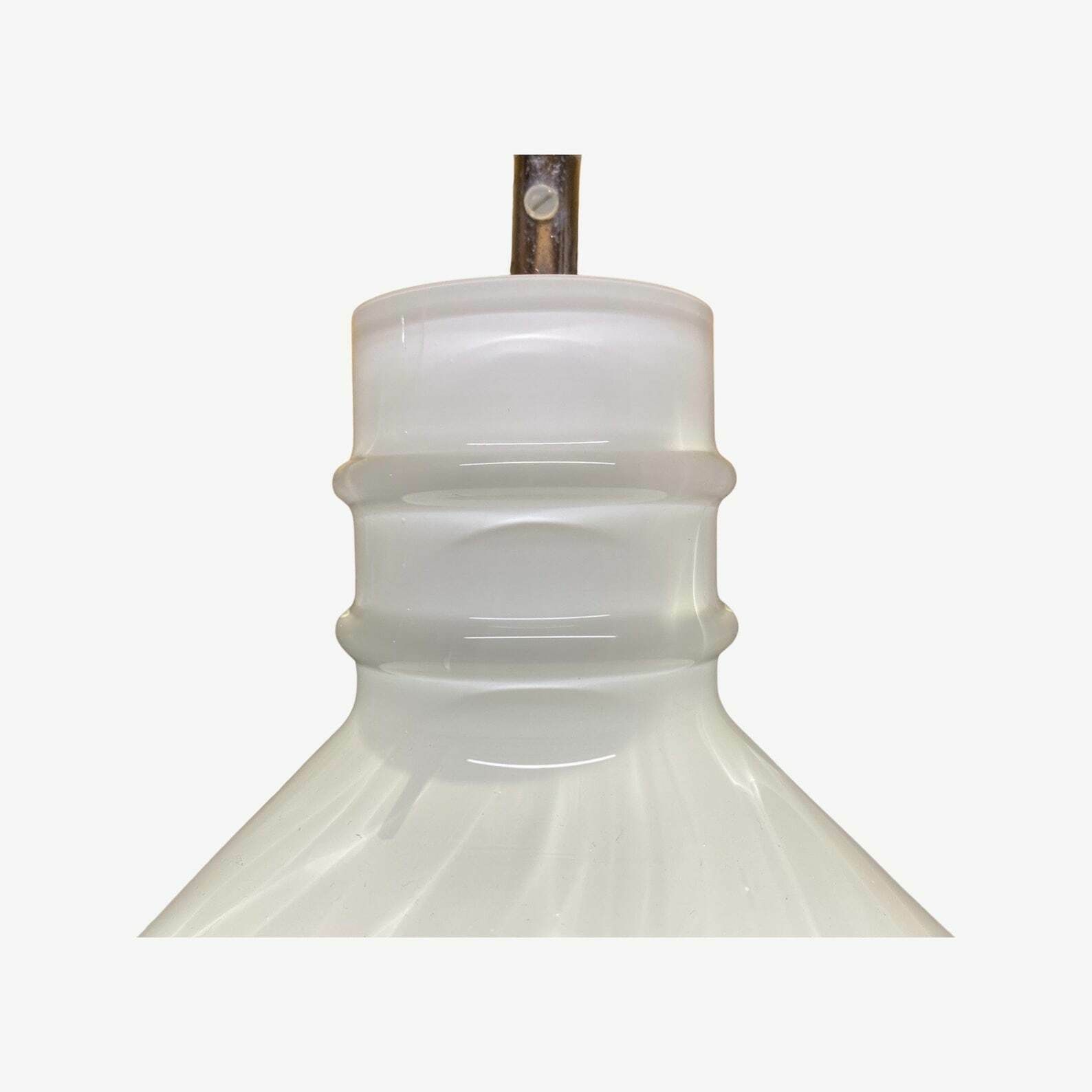 1960s Alabaster Glass Pendant Lighting | Vintage Murano Glass Hanging Lamp From Denmark | Scandinavian Modern Lighting \ El Light photo 177.0