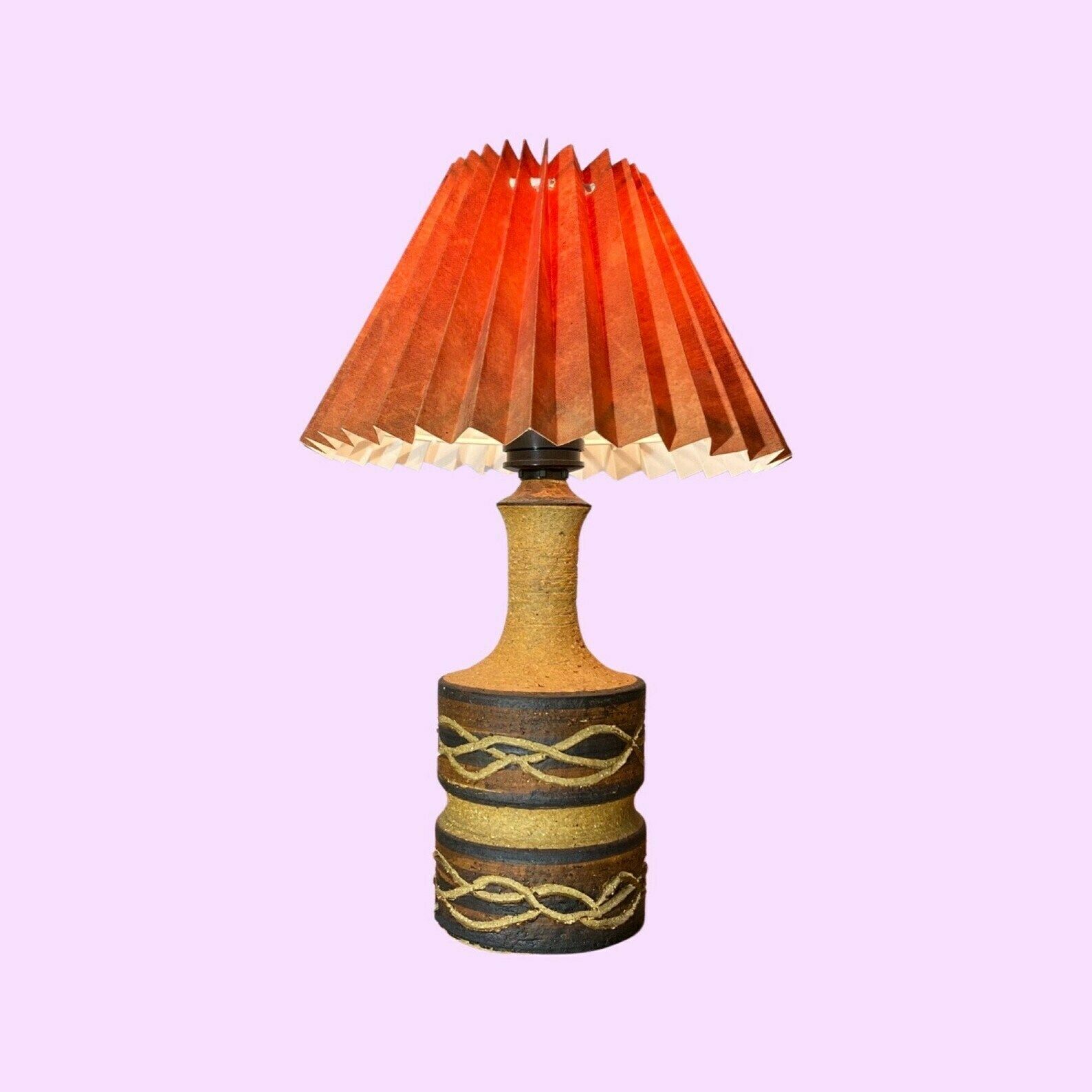 Handmade Vintage Axella Lamp | Danish Design Handmade In The 1960 By Axella | Vintage Ceramic Pottery Handmade Stoneware Scandinavian Light