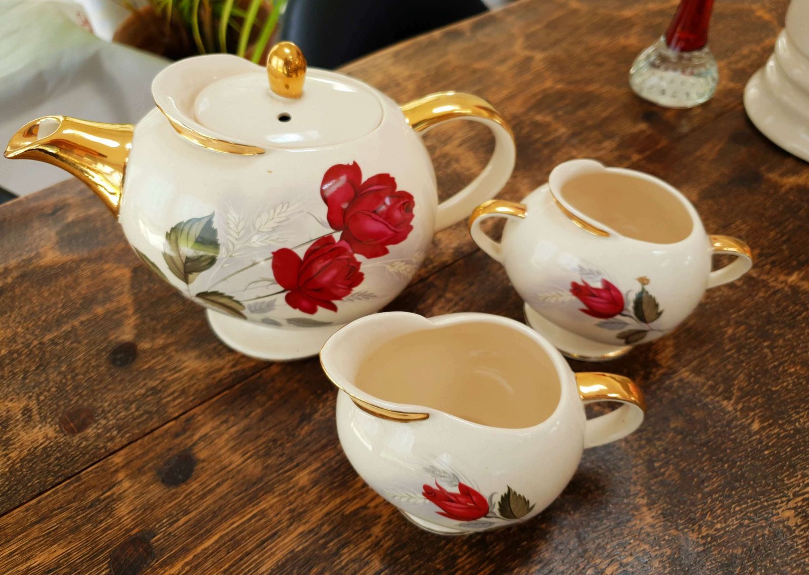 1950's Heatmaster Teapot & Sugar Bowl, Cream Jug Set photo furniture