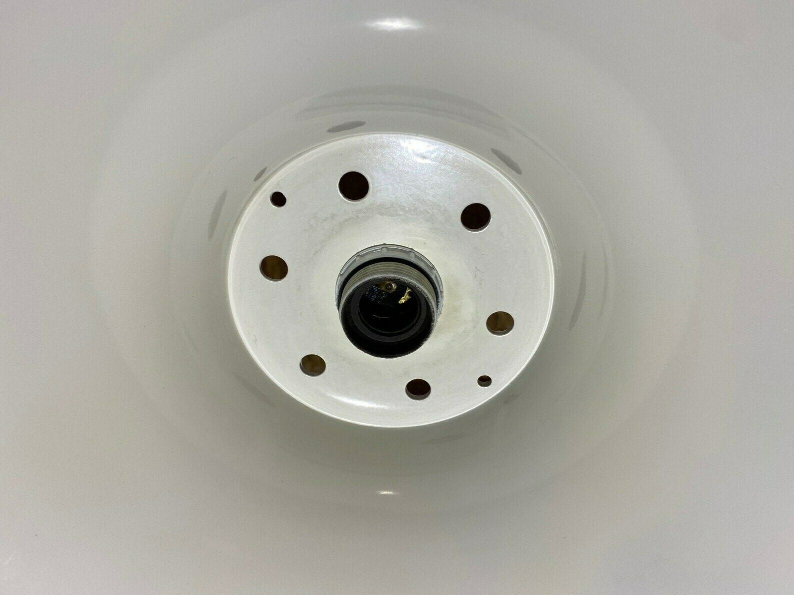 Danish Vintage Hanging Light 1970s | Mid Century Scandinavian Modern Lighting | White Retro Pendant Lamp From Denmark | Form Lyskaer Poulsen photo Lighting
