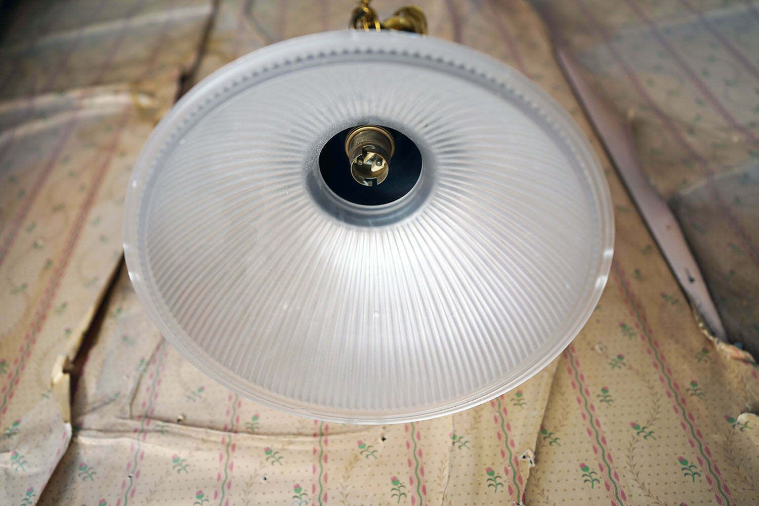 An Early 20thc Holophane Prismatic Glass Pendant Light C.1913 photo buy