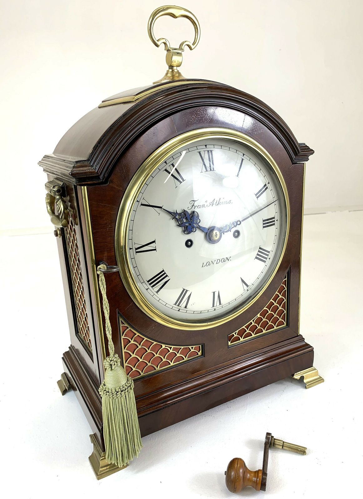 Mahogany Bracket Clock With Pad Top    Circa 1810, Fran's Atkins London