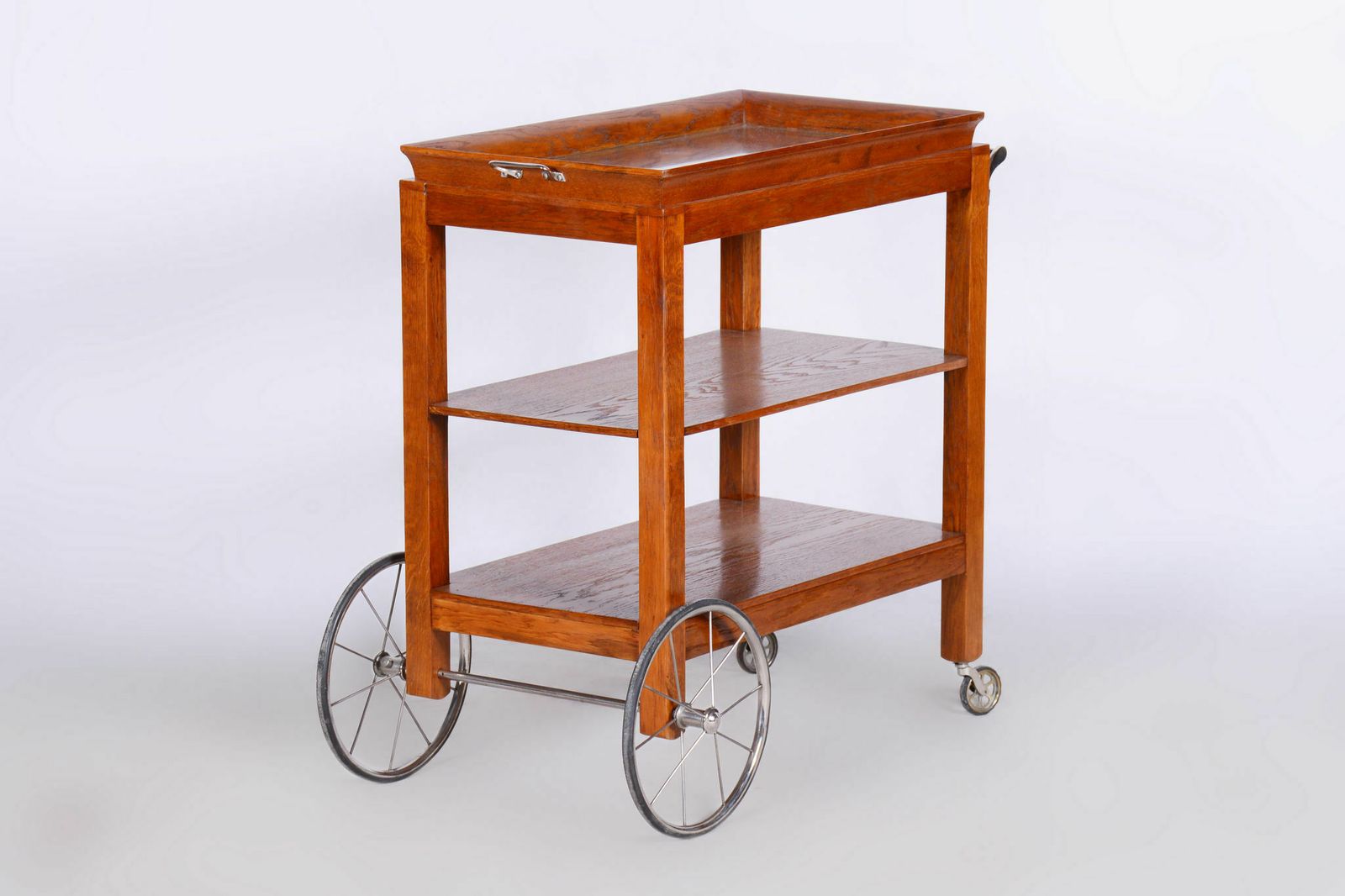 Restored Artdeco Walnut Trolley, Revived Polish, France, 1920s photo Furniture