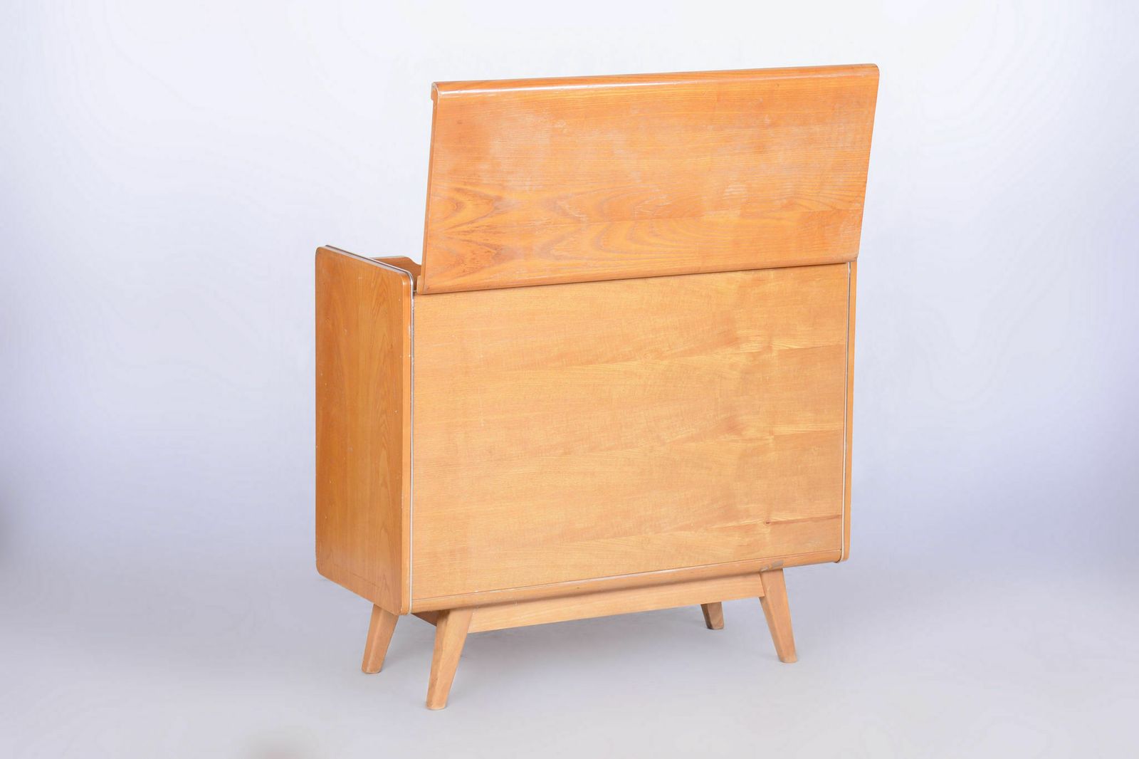 Restored Midcentury Hinged Cabinet, Ash, Jitona Sobeslav, Czechia, 1950s photo for sale