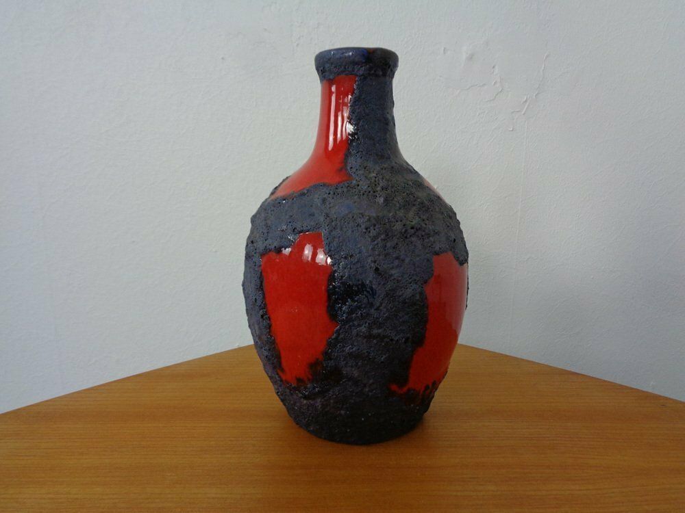 Lava Ceramic Marei Vases, Bowl & Planter, 1970s, Set Of 4 photo vintage