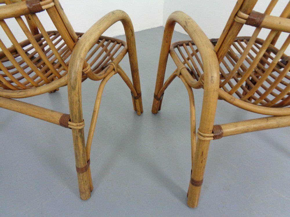 472.0 Italian Bamboo Armchairs, 1970s, Set Of 2 photo