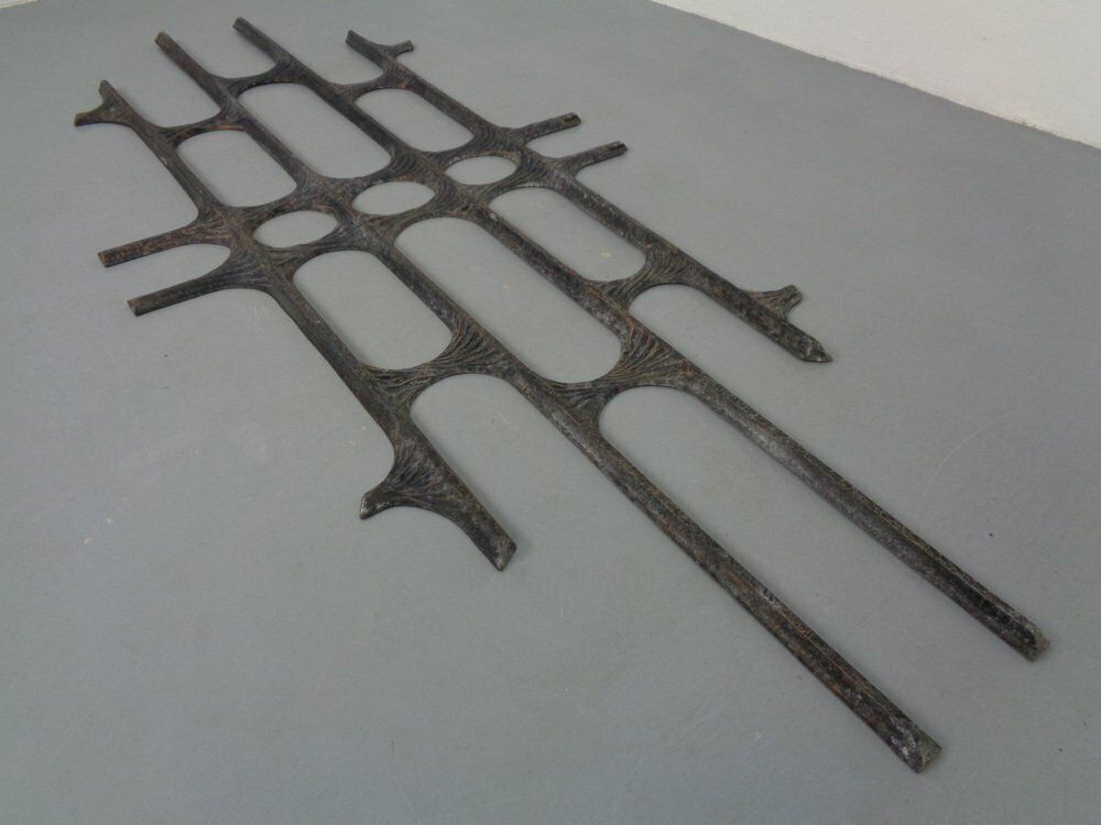 photo vinterior Large German Brutalist Iron Wall Sculpture, 1960s