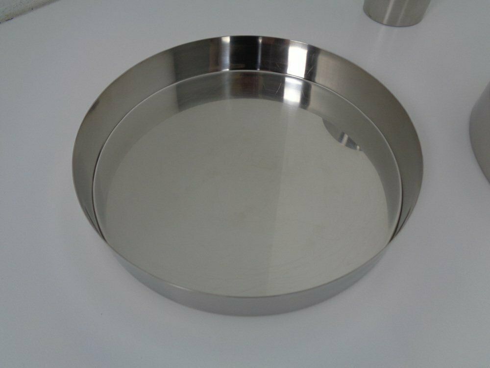386.0 Cylinda Trays And Jug With Salt And Pepper Shaker By Arne Jacobsen For Stelton, 1960s, Set Of 7 photo