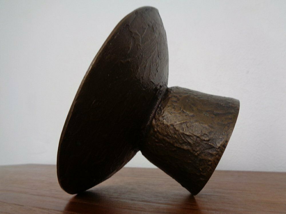 photo vinterior Brutalist Bronze Candleholders, 1960s, Set Of 2