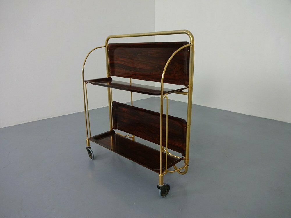 Vintage Rosewood Tea Cart From Gerlinol, 1970s photo vinterior