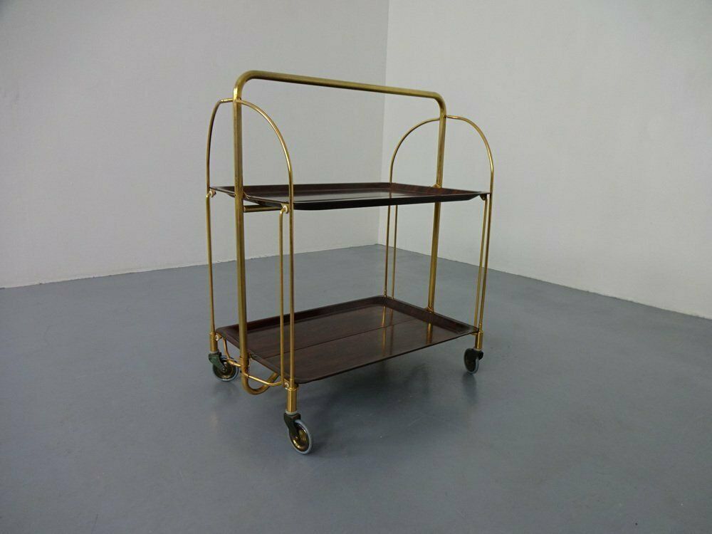 photo for sale Vintage Rosewood Tea Cart From Gerlinol, 1970s
