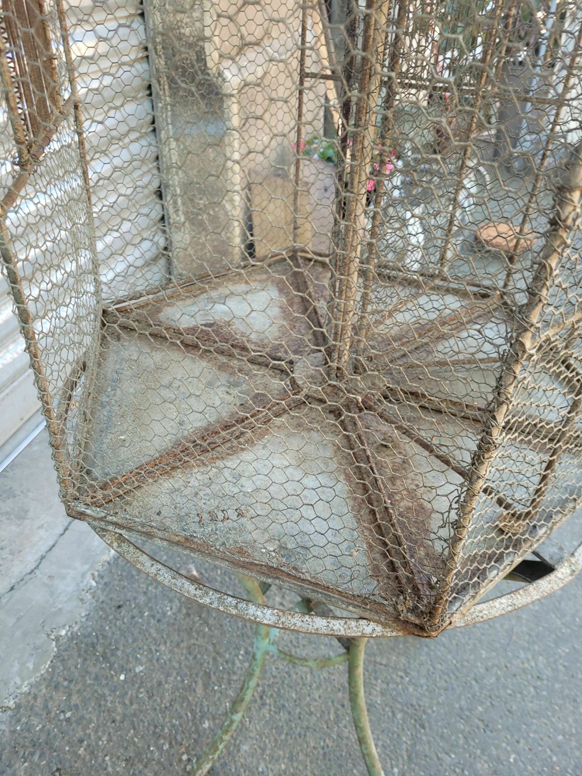 Birdcage On Table photo vinterior
