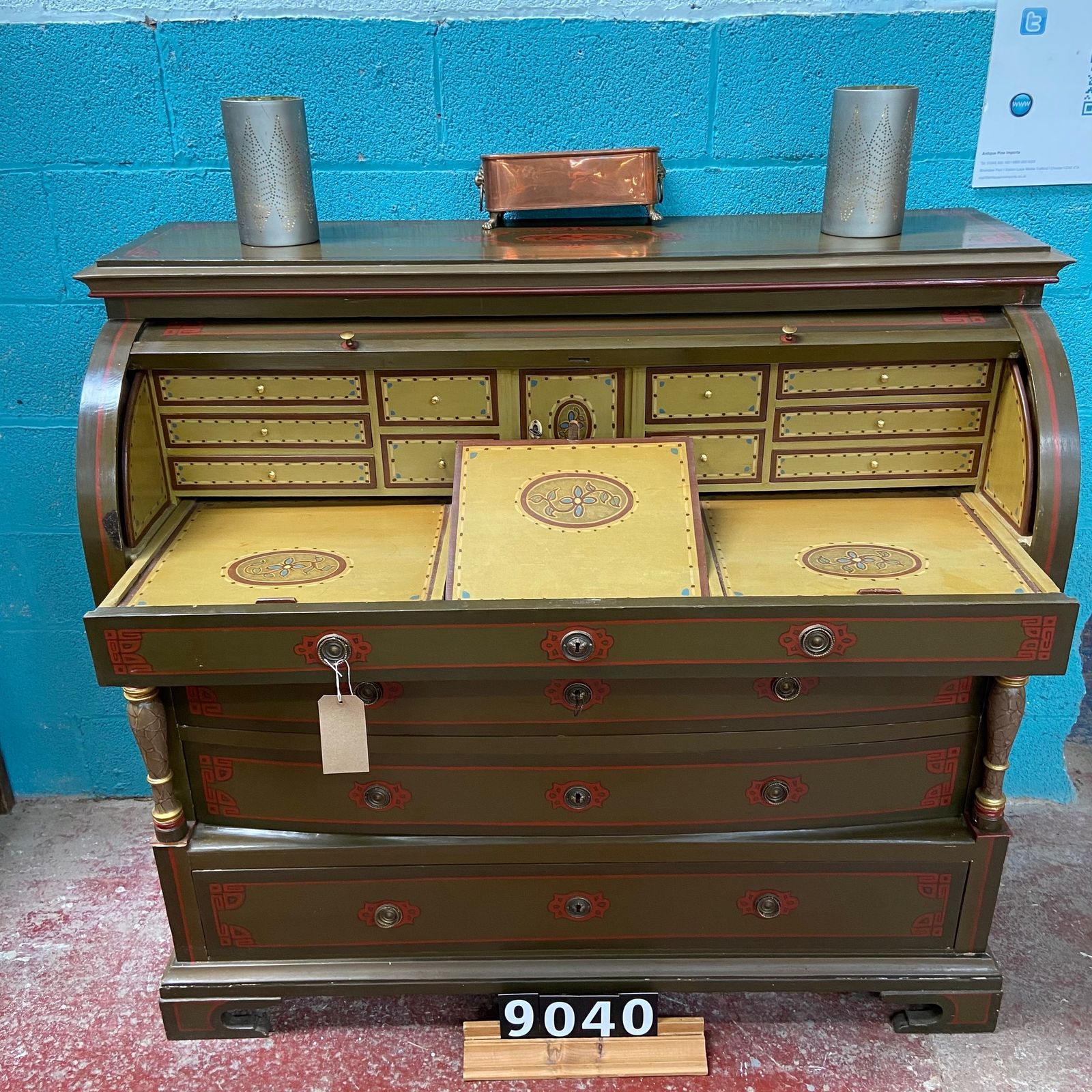 Danish Antique Pine Desk Ref 9040 C1900 With Fantastic Paint! photo 2995.0