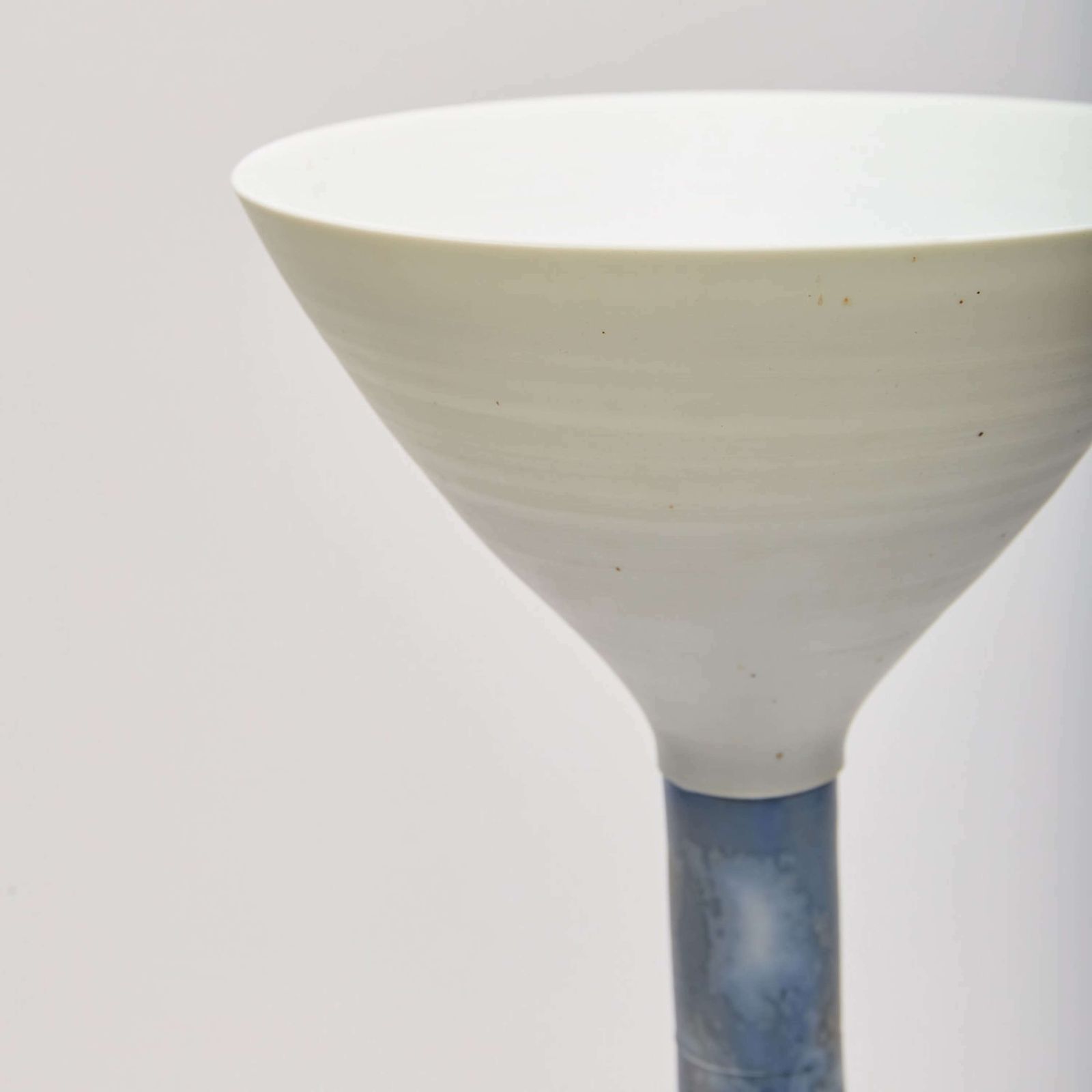 Tall Porcelain Sculpture And Vessel White And Blue By Thomas Naete photo furniture