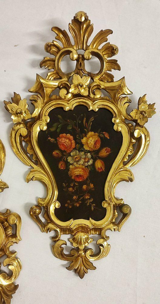 French Oil Painted Panels, 1930s, Set Of 2 photo for sale