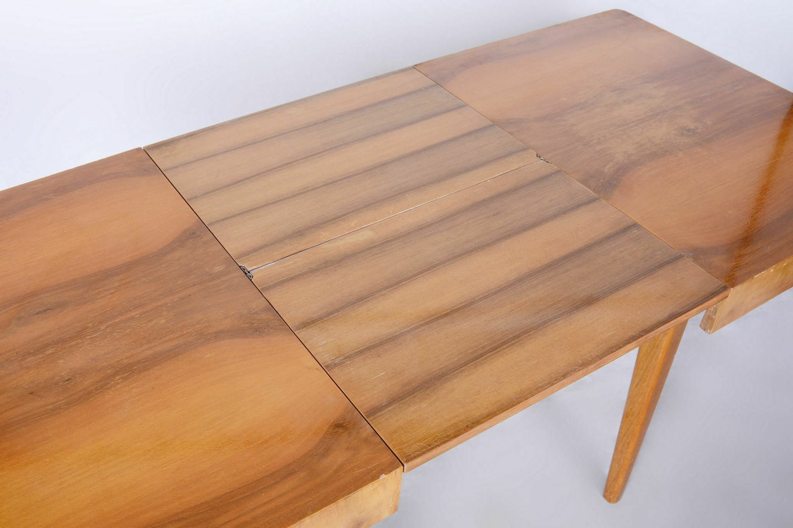 Restored Artdeco Oak Dining Table, Jindrich Halabala, Up Zavody, Adjustable Width, Revived Polish, Czechia, 1940s photo 650.0