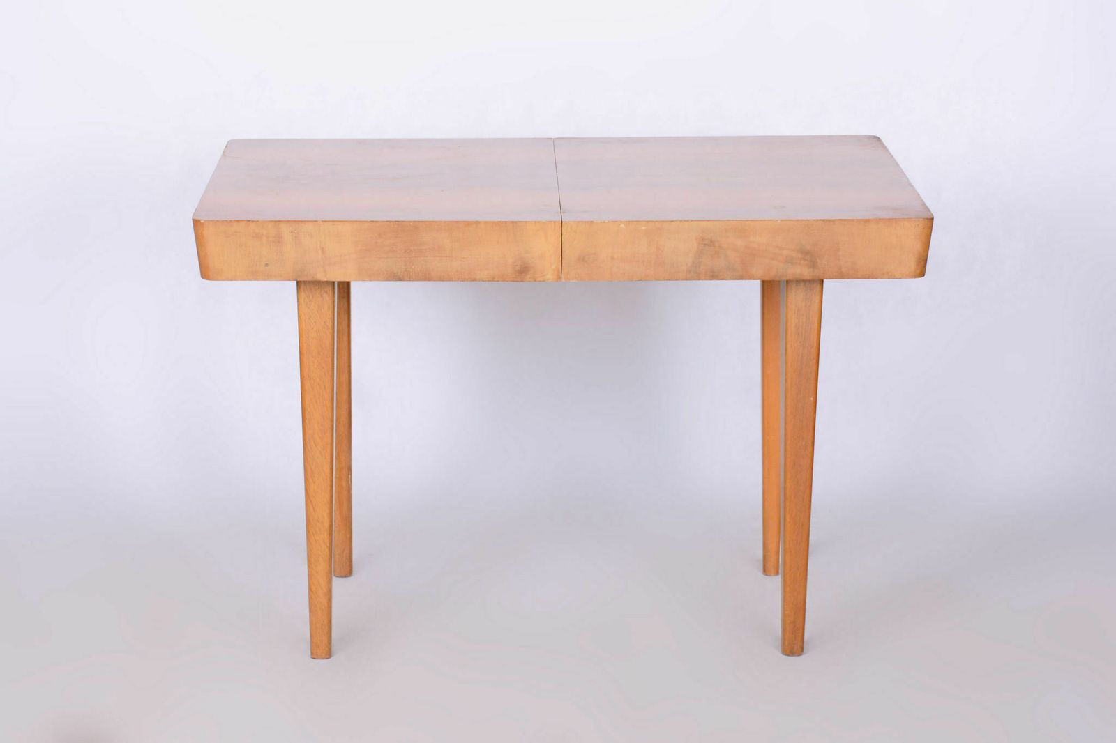 650.0 Restored Artdeco Oak Dining Table, Jindrich Halabala, Up Zavody, Adjustable Width, Revived Polish, Czechia, 1940s photo