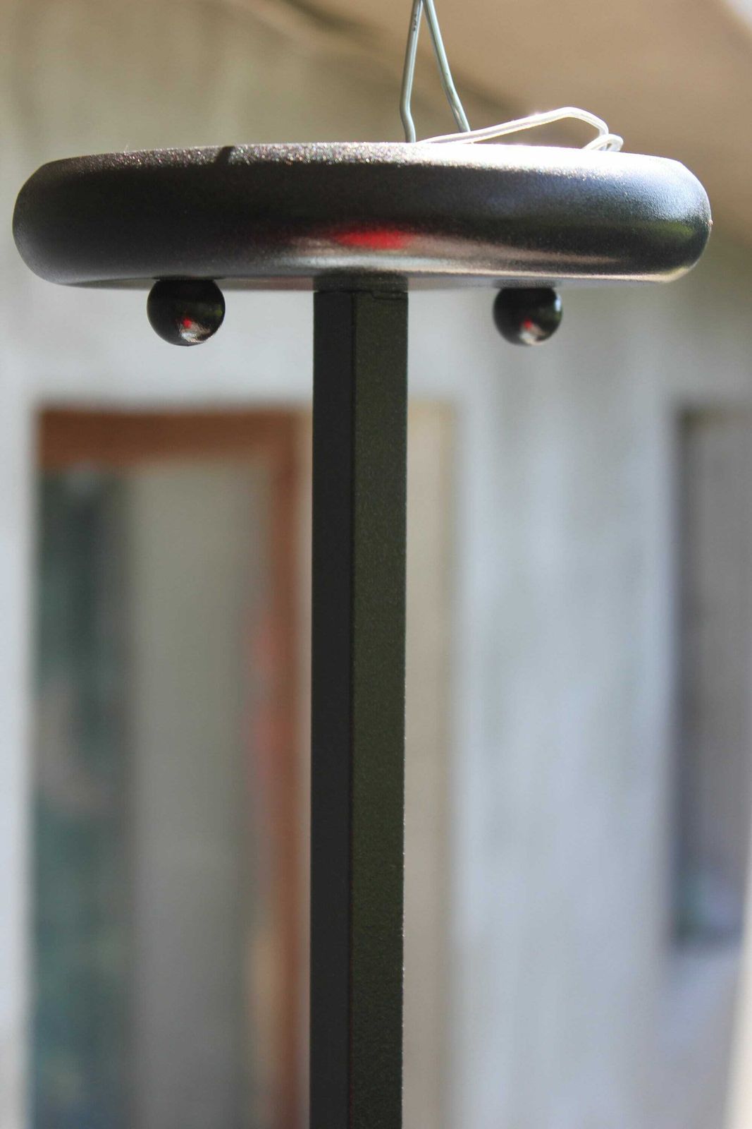 Italian Ceiling Lamp Handmade Suspension Lamp Wrought Iron And Unique Colored Glass Daniela Puppa Mid Century Pendant Light photo vinterior