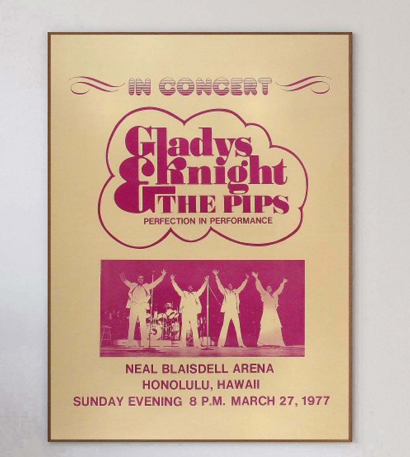 Gladys Knight & The Pips   Hawaii Original Vintage Poster photo 453.0
