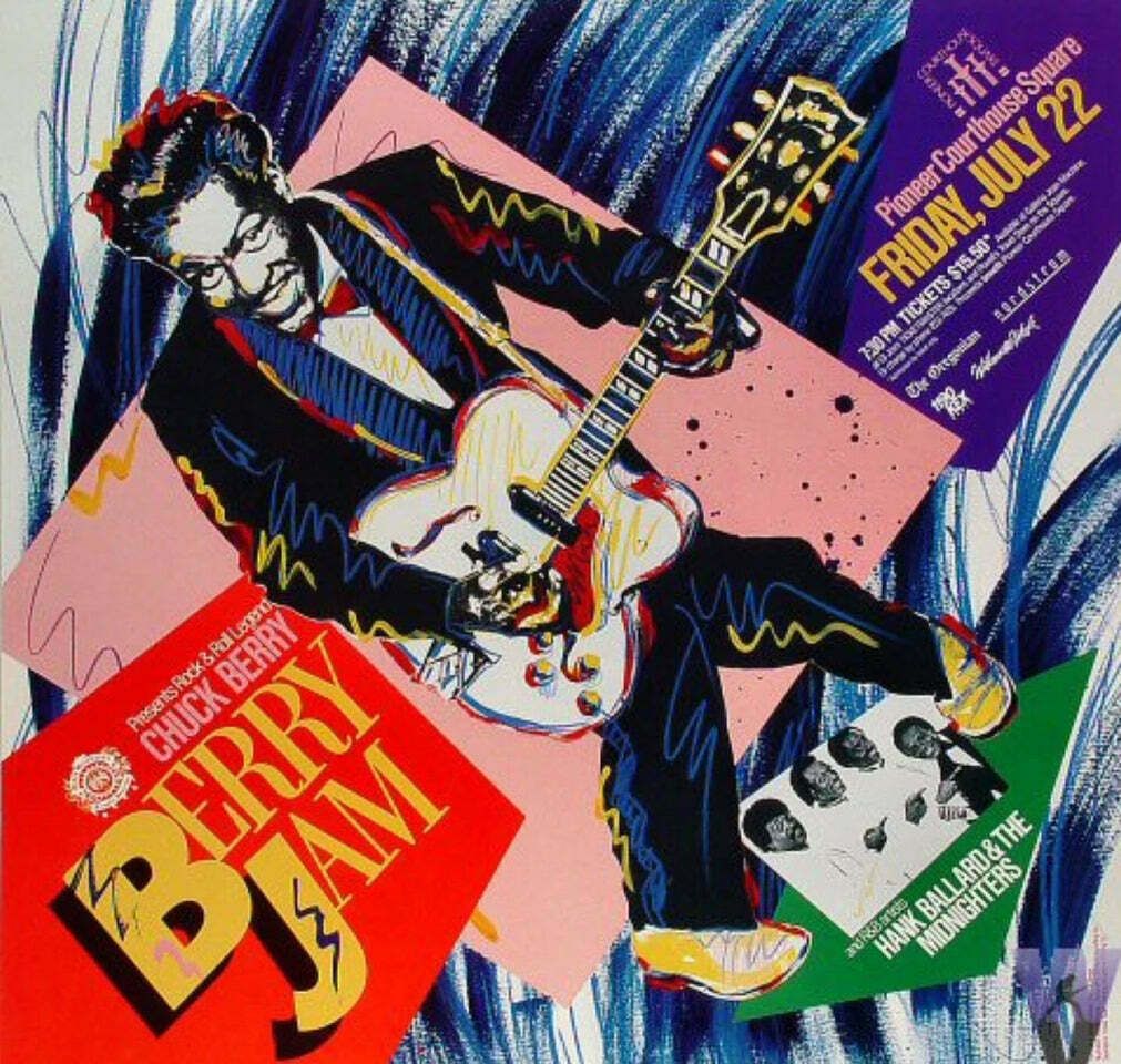 Chuck Berry   Berry Jam Portland Original Vintage Poster