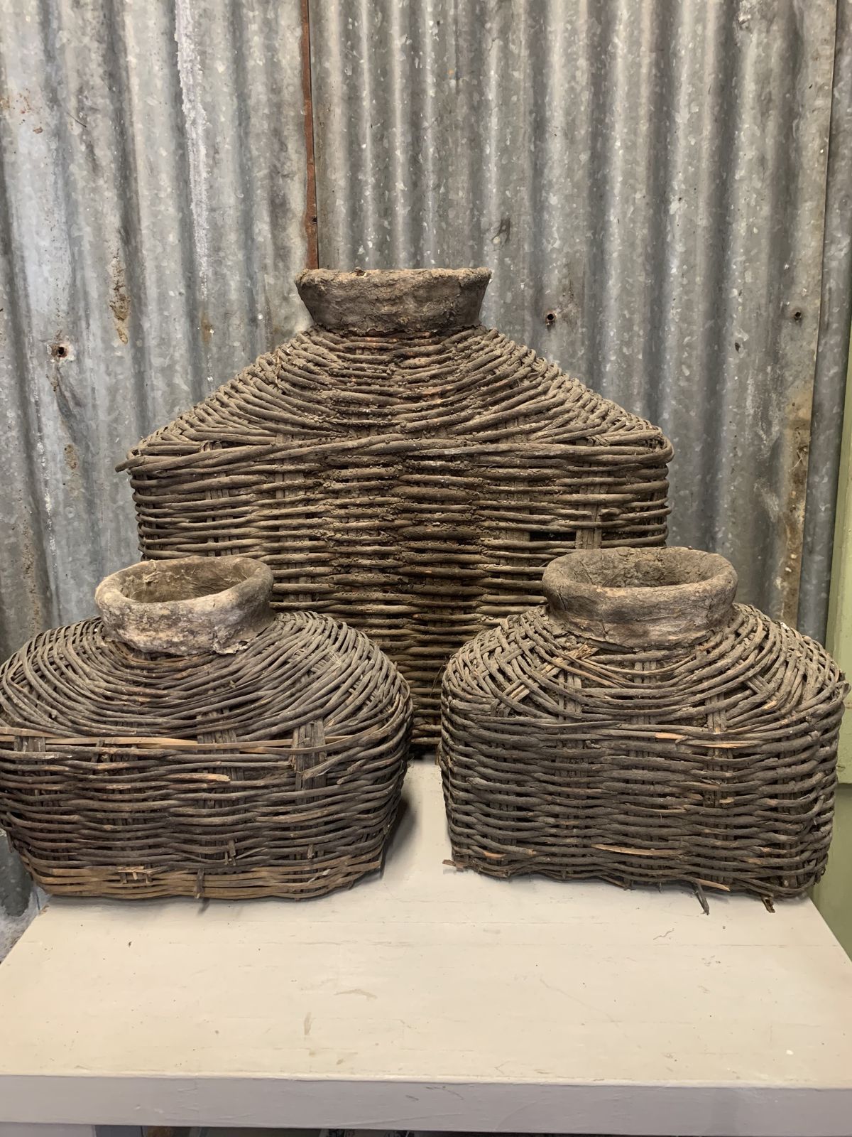 Collection Of Rustic Nepalese Oil Carriers