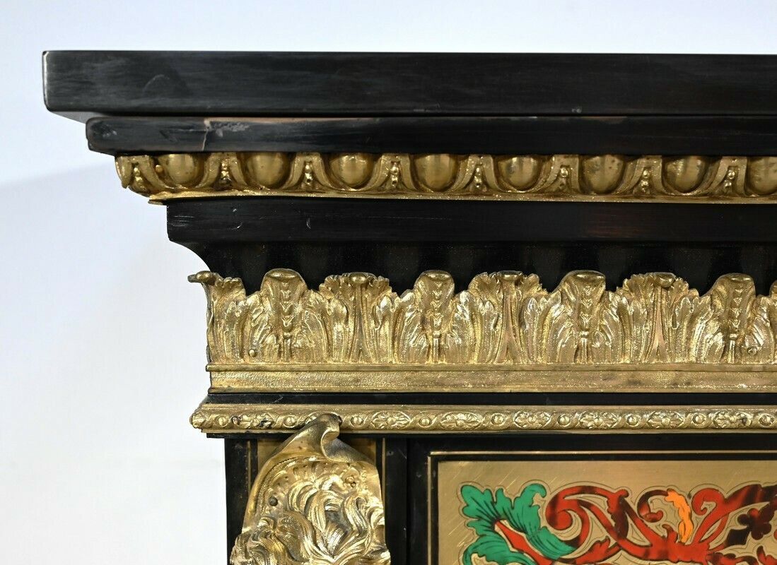 Small Showcase In Brass And Blackened Pear Tree, Napoleon III Period   Mid 19th Century photo buy