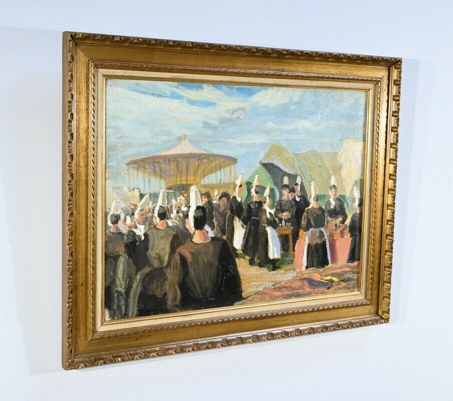 “Le Pardon De La Joie Saint Guénolé”, School Of The 20th Century – 2nd Part 20th photo furniture