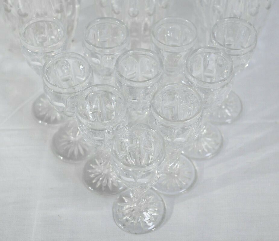 Bohemian Crystal Cabaret Service, Napoleon III Period   2nd Part Of The 19th Century photo 1224.67
