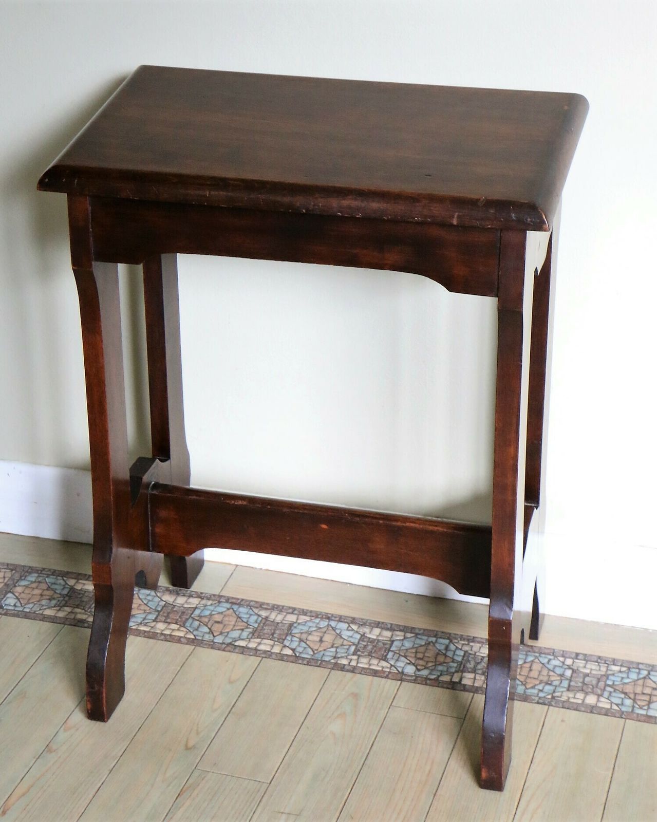 Antique English Church Organ Piano Stool Solid Oak Early 20th Century photo furniture