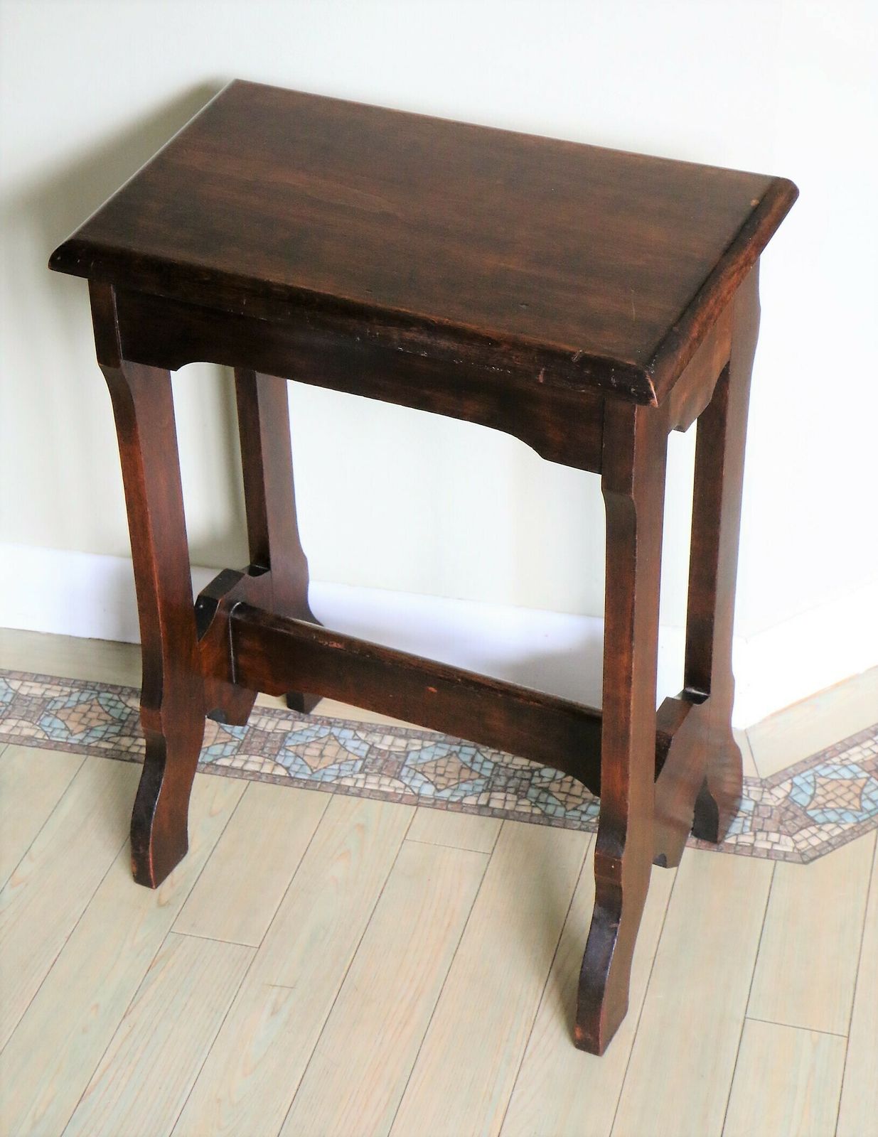 photo vintage Antique English Church Organ Piano Stool Solid Oak Early 20th Century