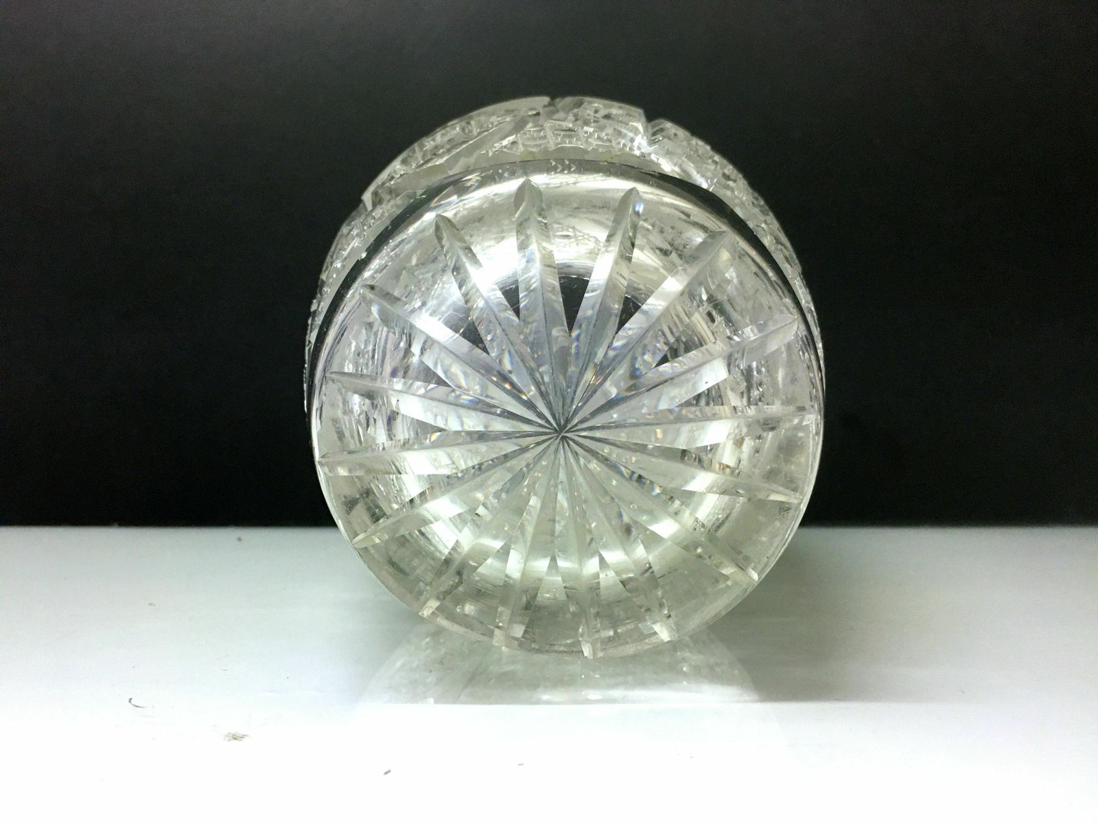 Crystal Lead Vase, 1970s, Glass photo vintage