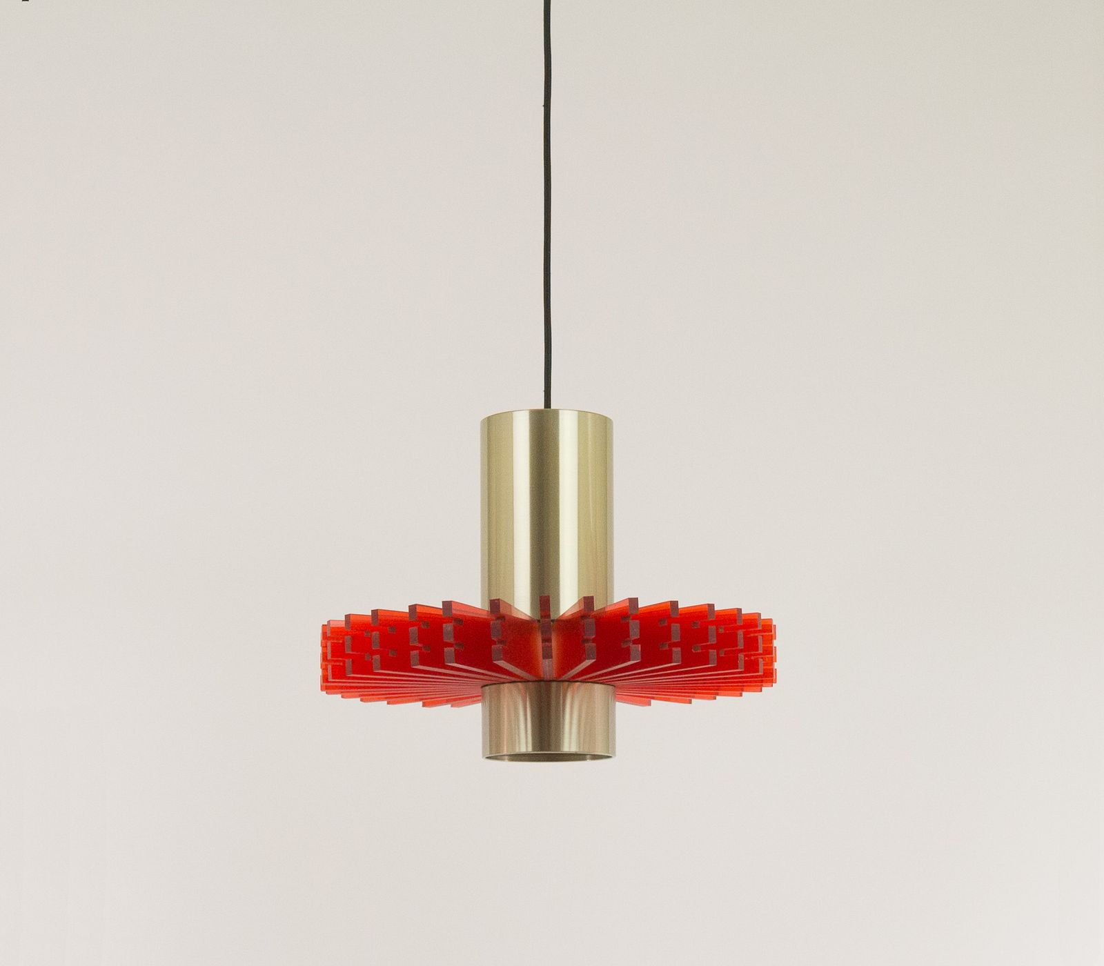 Red Priest Collar Pendant By Claus Bolby For Cebo Industri, 1960s photo for sale
