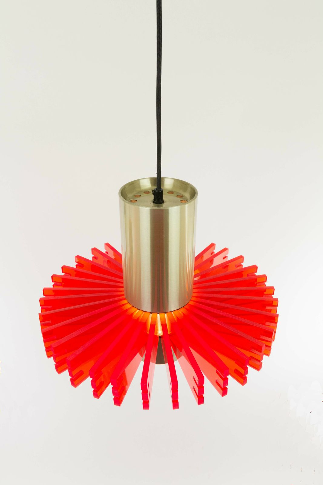 Red Priest Collar Pendant By Claus Bolby For Cebo Industri, 1960s photo vinterior