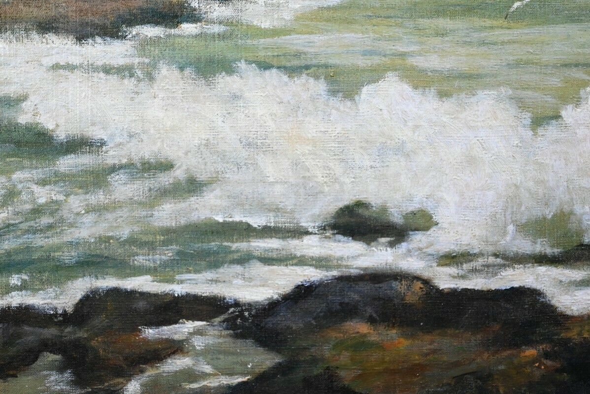 Oil On Canvas, Signed A. Le Guen   2nd Part 20th Century photo vintage