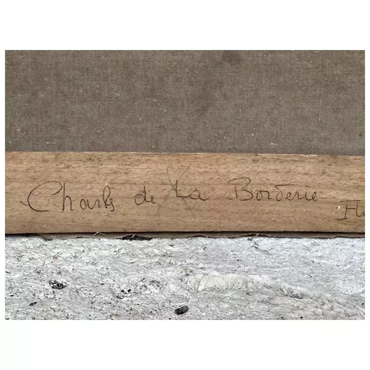 photo buy French Vintage Oil De La Boiderie Family