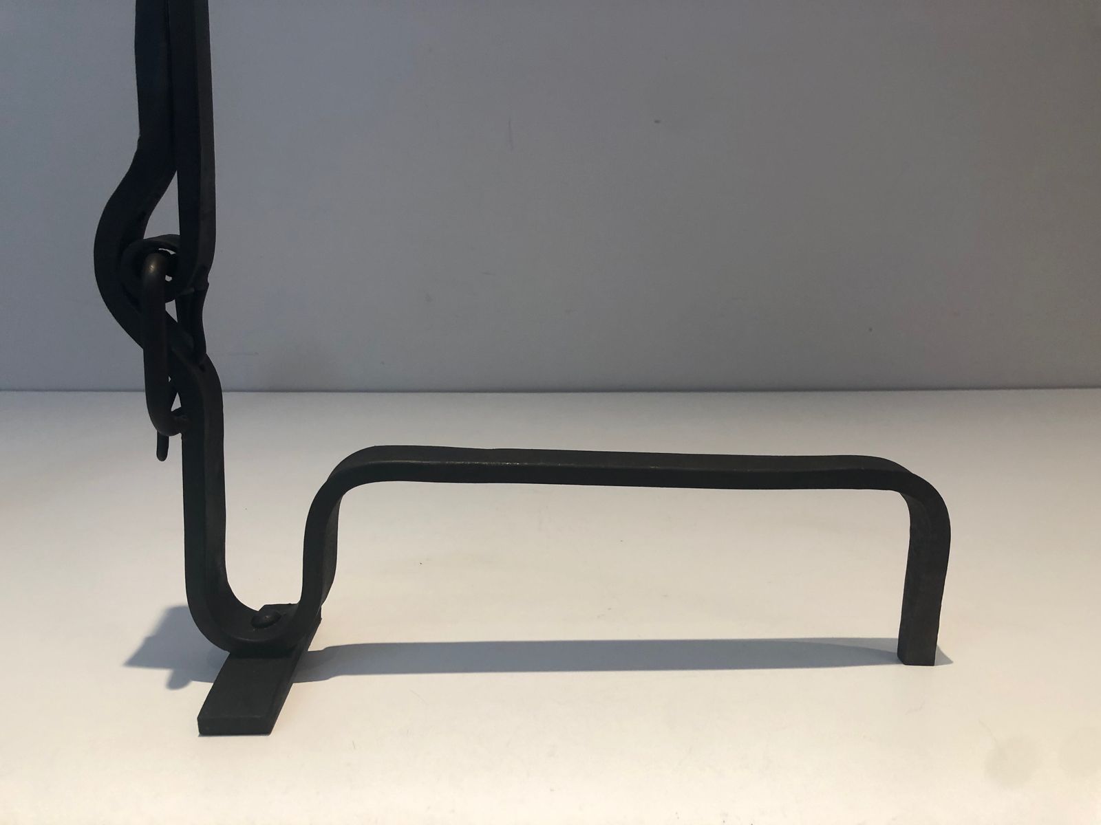 photo buy Pair Of Wrought Iron Belt Andirons