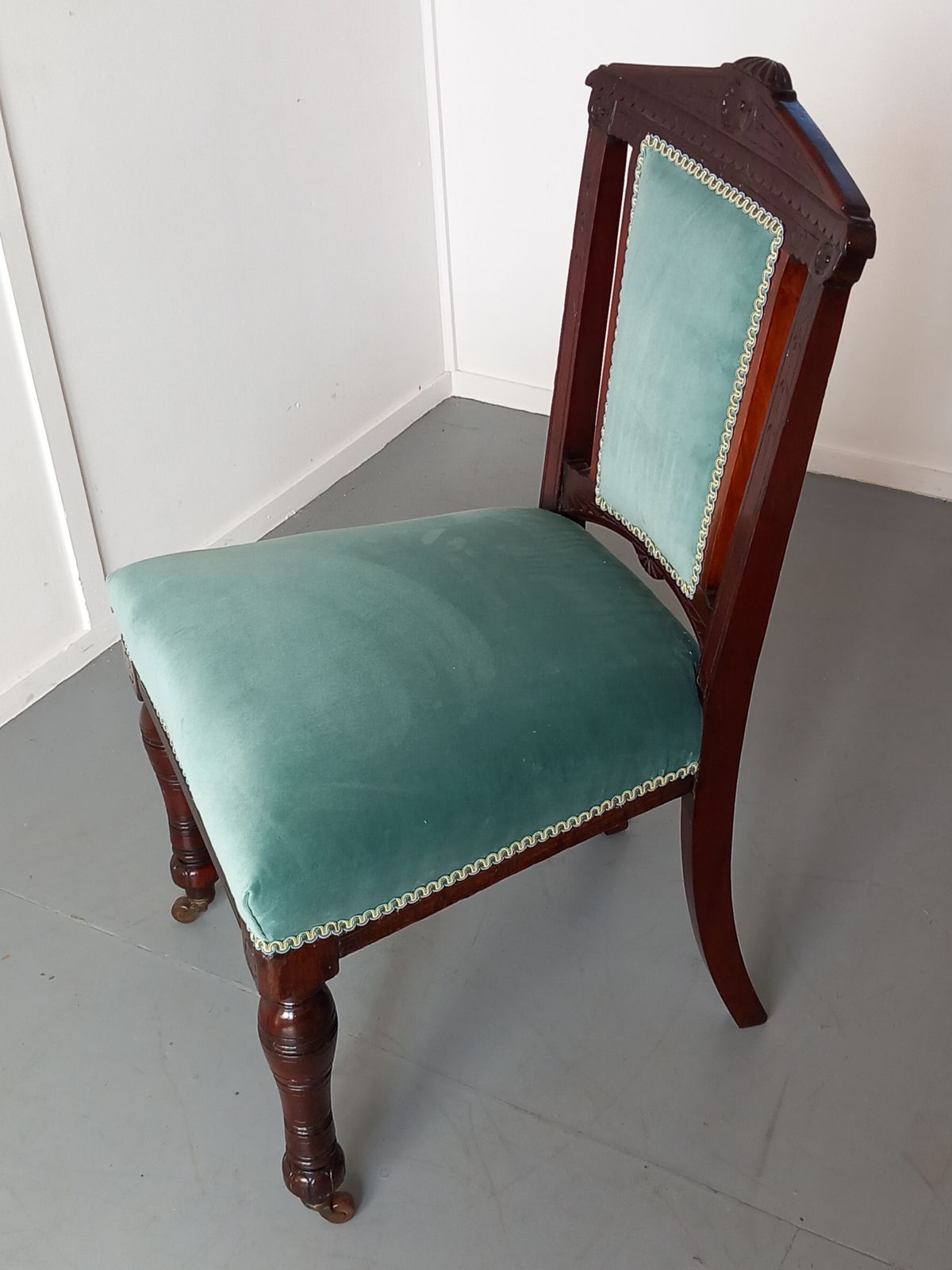 A Carved Mahogany Side Chair, 1800s photo furniture