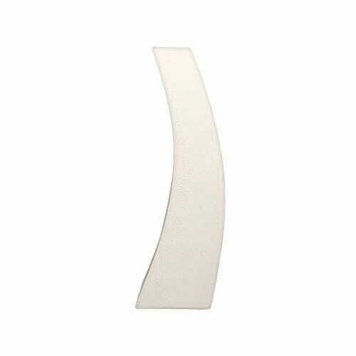 1970s Gorgeous White Space Age Vase In Ceramic By Franco Pozzi. Made In Italy