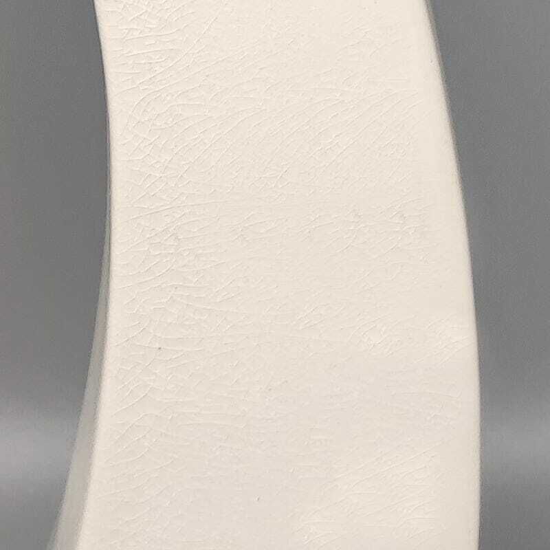 1970s Gorgeous White Space Age Vase In Ceramic By Franco Pozzi. Made In Italy photo buy