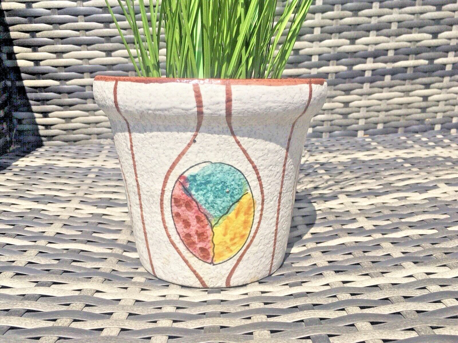 photo vintage Mid Century Abstract Planter Plant Pot 60's 70's Italian Fratelli Fanciullacci
