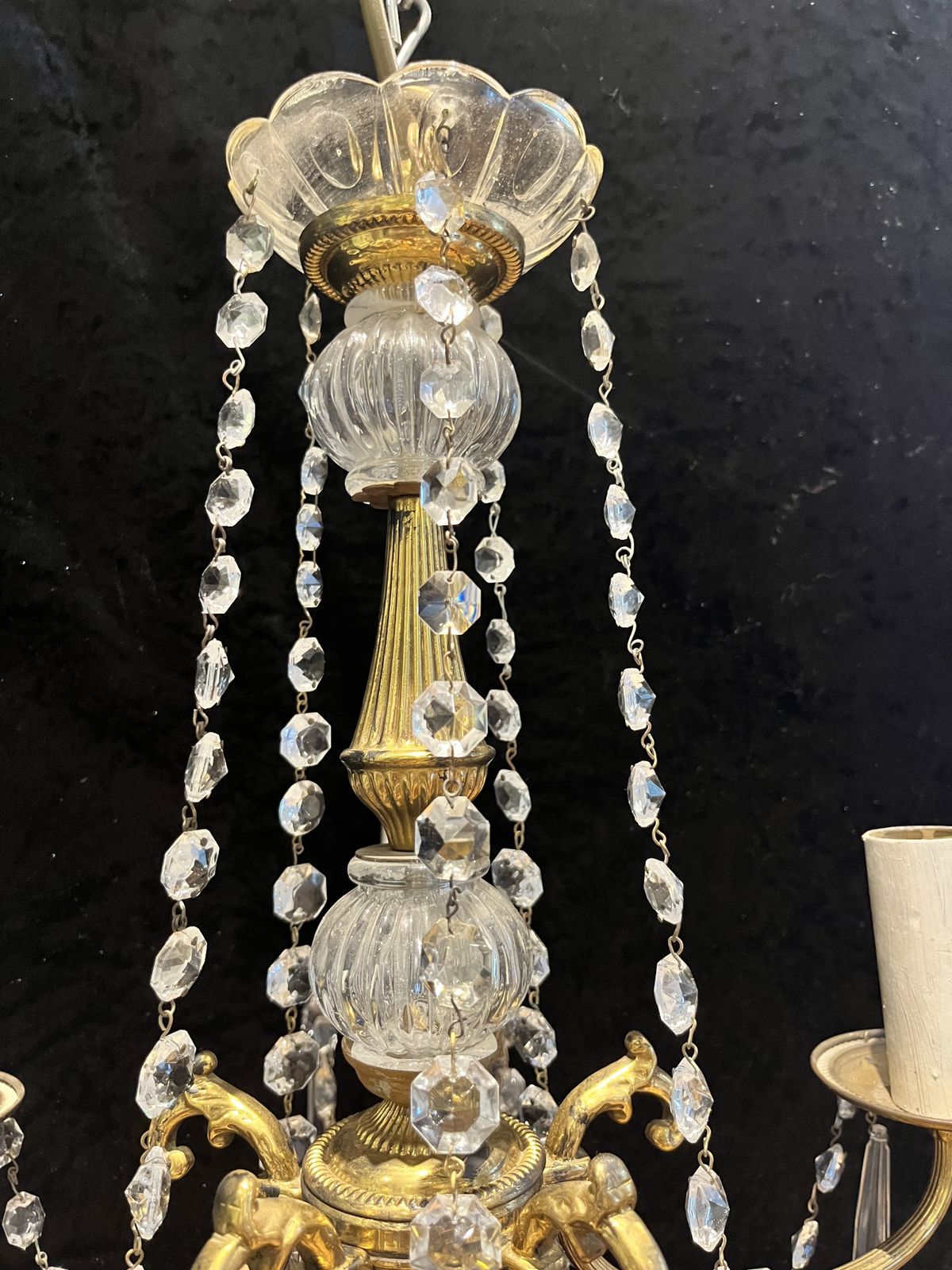 A Pair Of French Five Light Antique Chandeliers. Cr675. £1350 photo buy