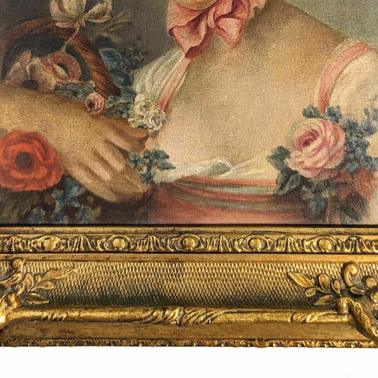 Oil On Canvas Portrait Of An Elegant Ear Frame photo Art