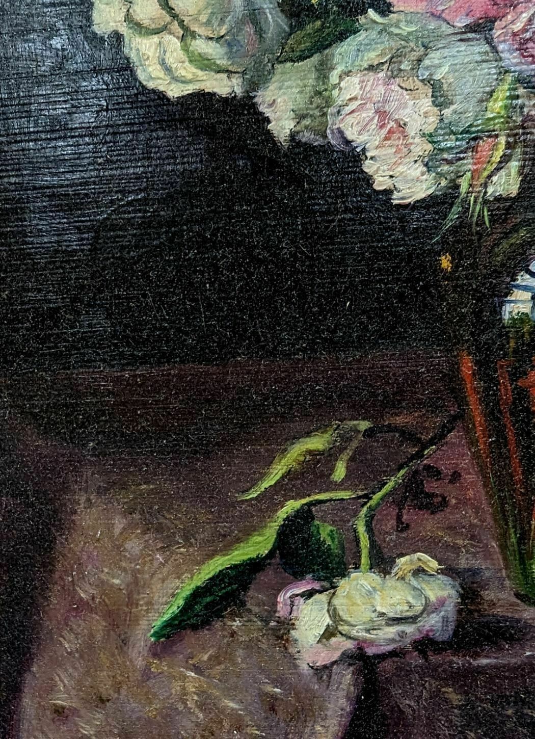 Painting Still Life With Vase Of Peonies photo Art